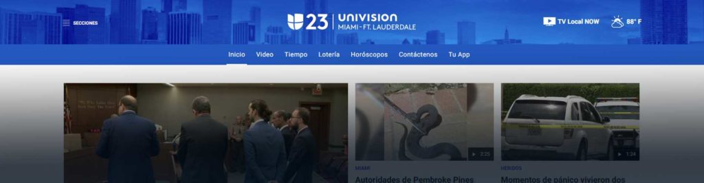 Photo of the Univision Miami-Fort Lauderdale site