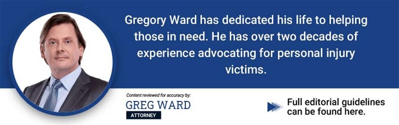 Author box graphic with personal injury lawyer Gregory Ward