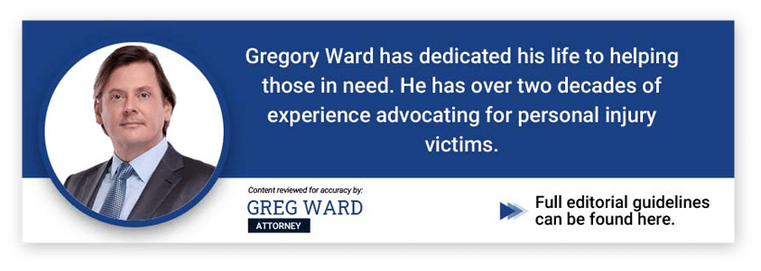 Author box graphic with personal injury lawyer Gregory Ward