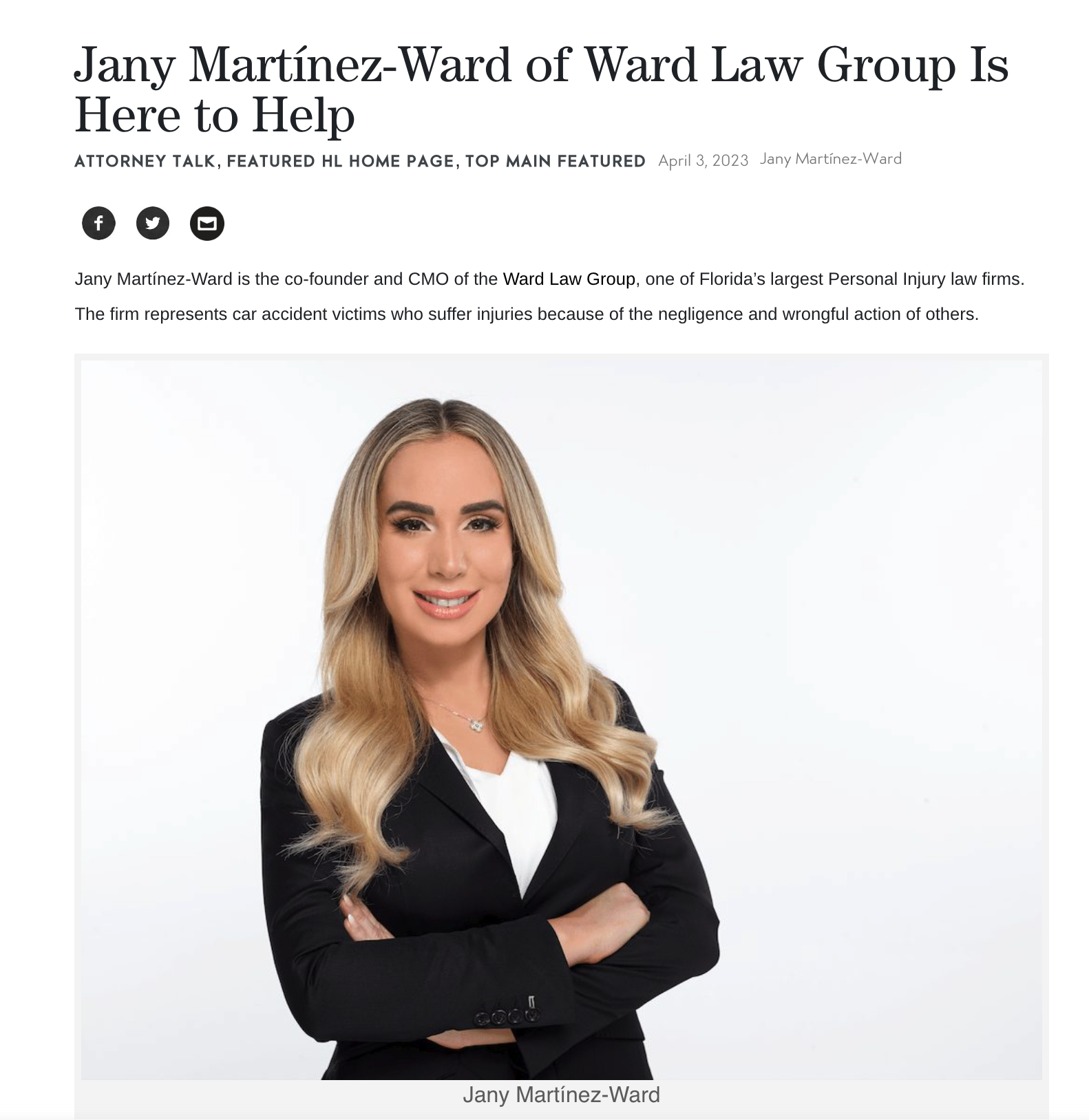 In The Media The Ward Law Group