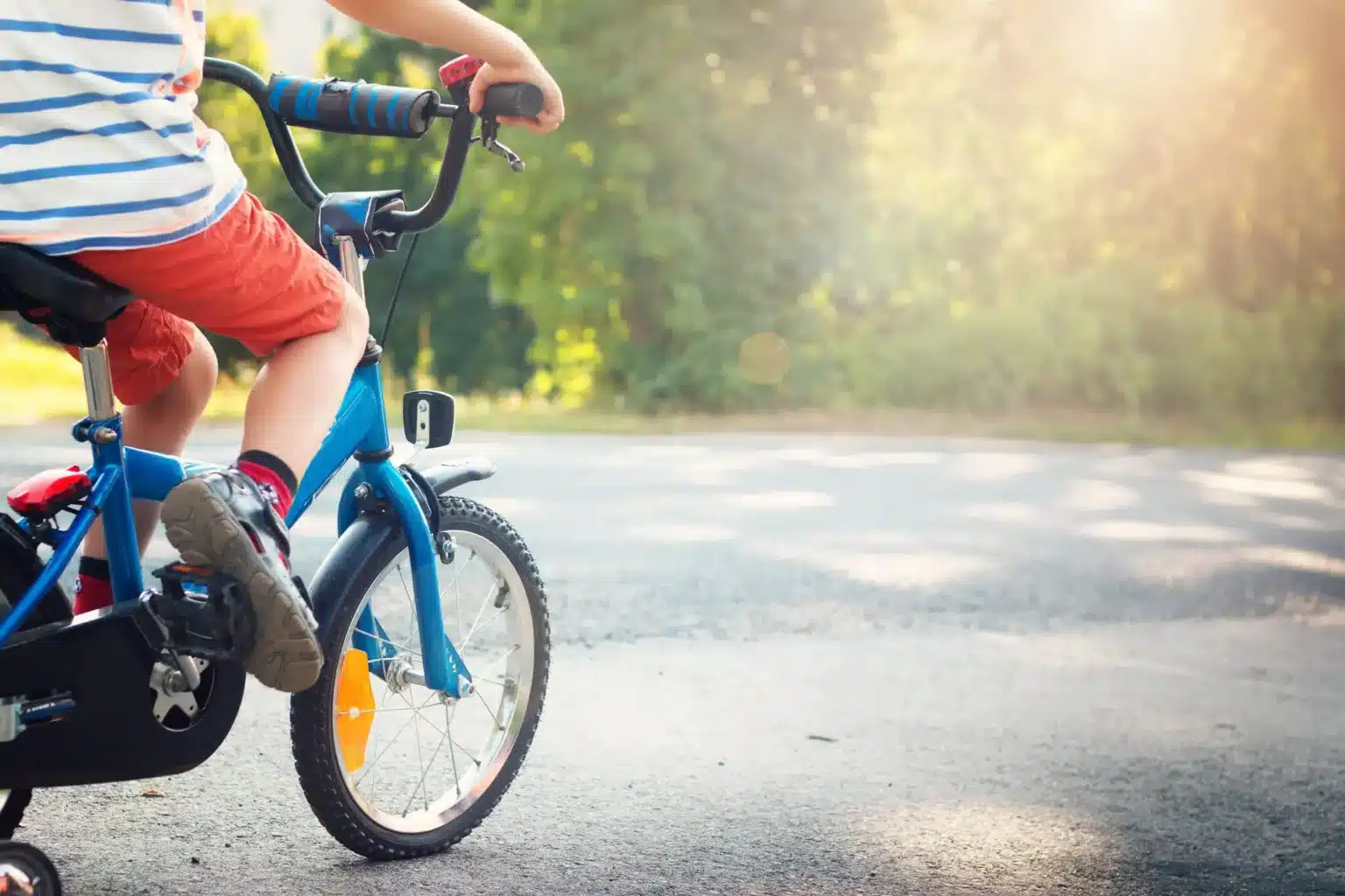 Child,On,A,Bicycle,At,Asphalt,Road