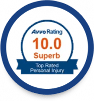 Avvo logo for 10-star rating for preeminent personal injury